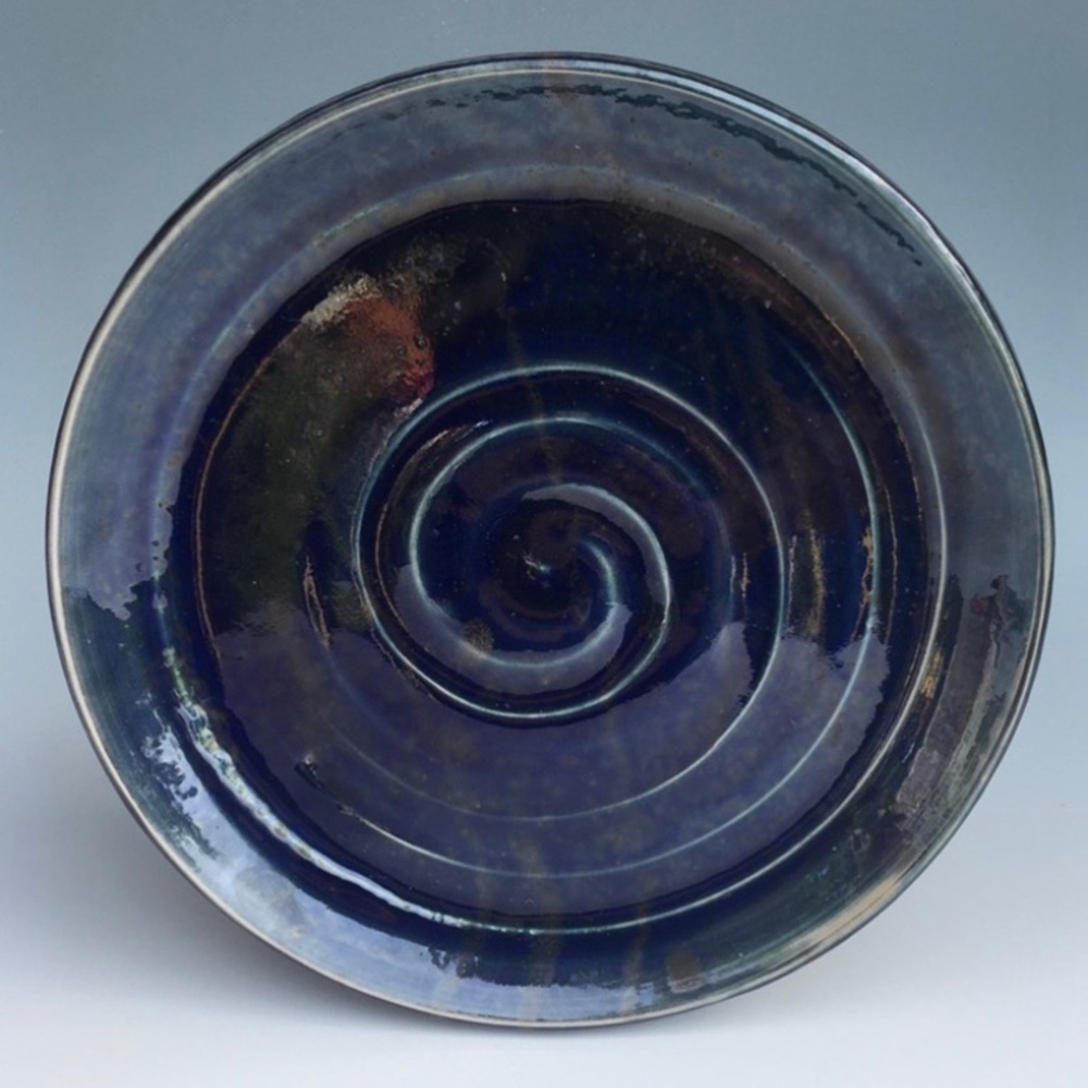 Living Clay Studio- Porcelain Midnight Blue Plate